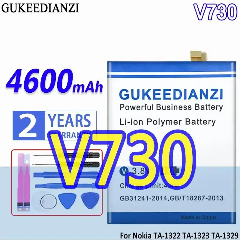 

Premium Replacement Lightweight V730 4600Mah For Nokia TA-1322 TA-1323 TA-1329 Mobile Phone Battery