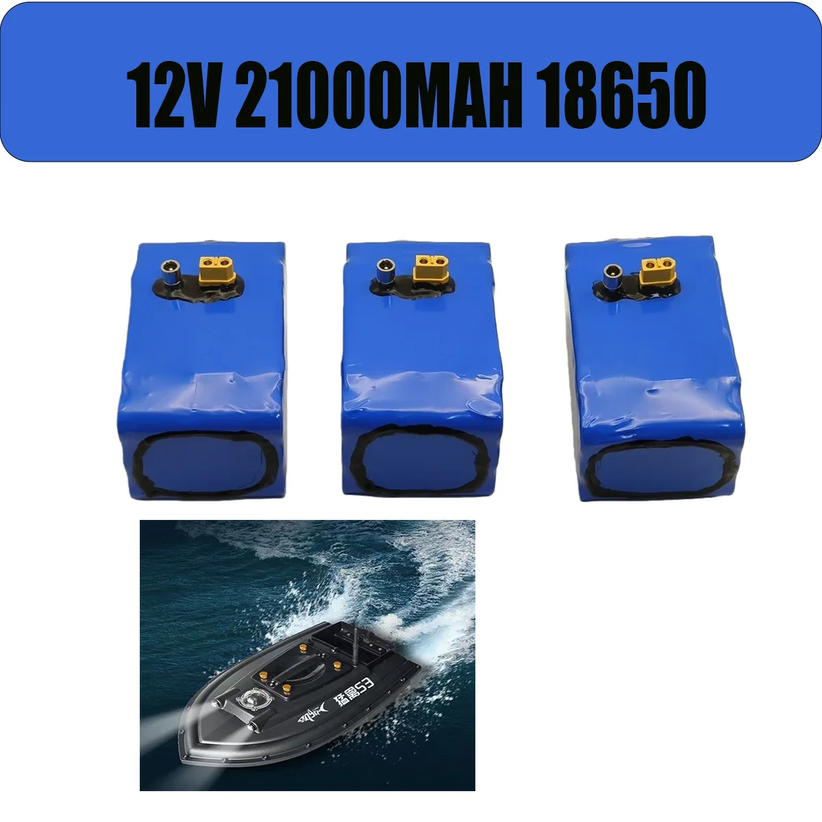 Auténtico barco nido original 12V21A batería genuina de gran capacidad batería de litio impermeable 12V18 celdas 21000mAh + carga