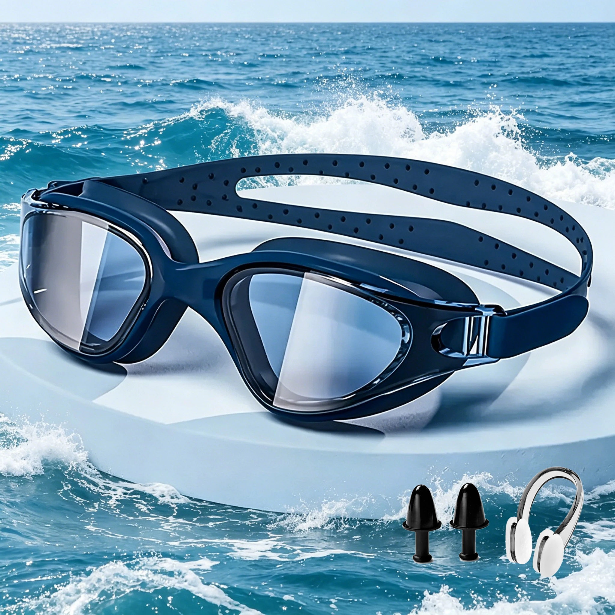 Professionelle HD-Antibeschlag-Schwimmbrille für Männer und Frauen, wasserdichte Erwachsenen-Schwimmbrille für Wettkampf und Training