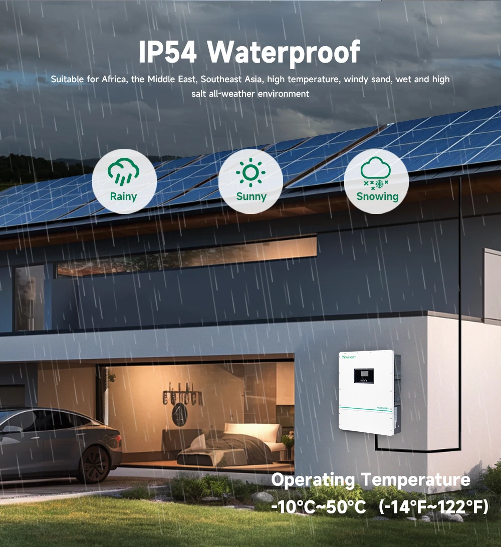 Smart 6kW 48V Built-in MPPT Pure Sine Wave Waterproof Inverter, Off-grid Hybrid Solar Inverter  Rating IP54 - view 6