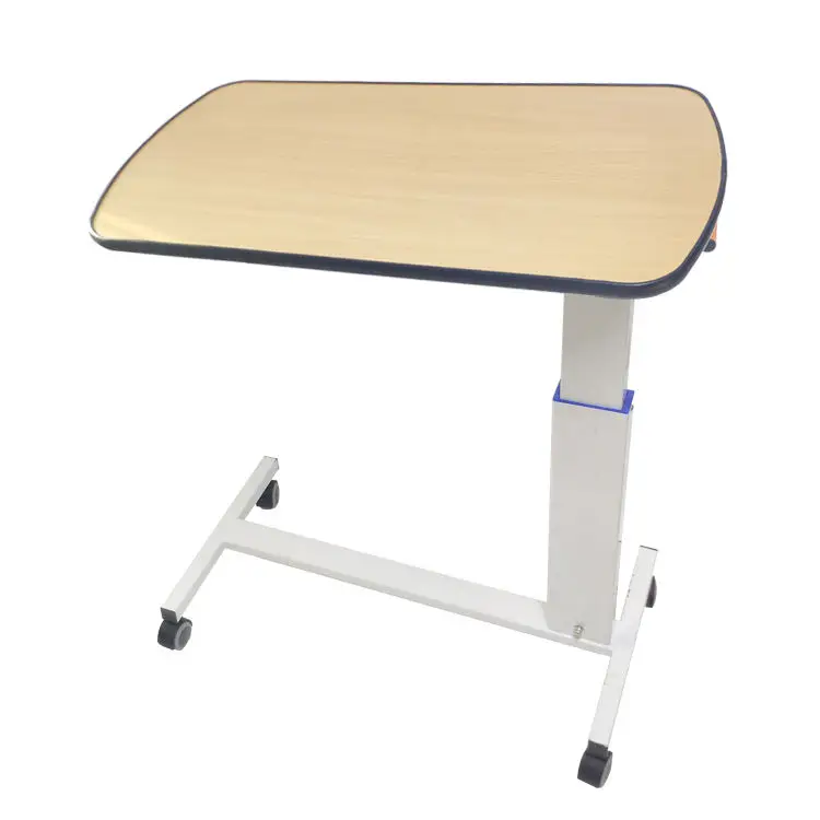 Quick Order Movable Dining Table stainless steel modern furniture adjustable hospital Overbed Table