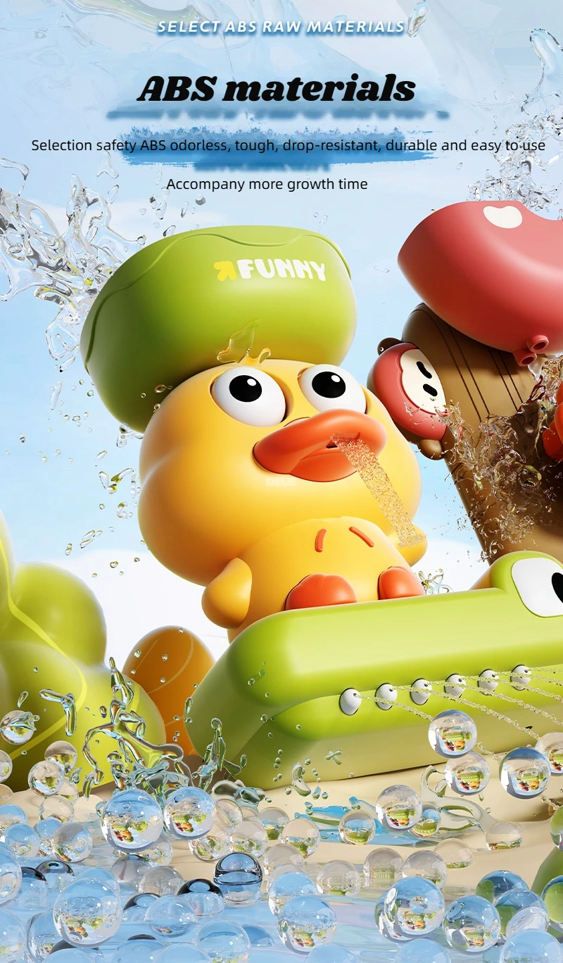 Ente/Blumenform Baby Badespielzeug Spielen Wasser in Löwe Wasserrad Kinder Spaß in der Dusche Badewanne mit Saugnapf im Kindergeschenk – Detail 11