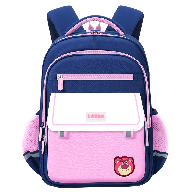 Disney Elementary School Backpack Ergonomic Spine Support Lightweight Large Capacity Kids Bookbag for Grades 1-6