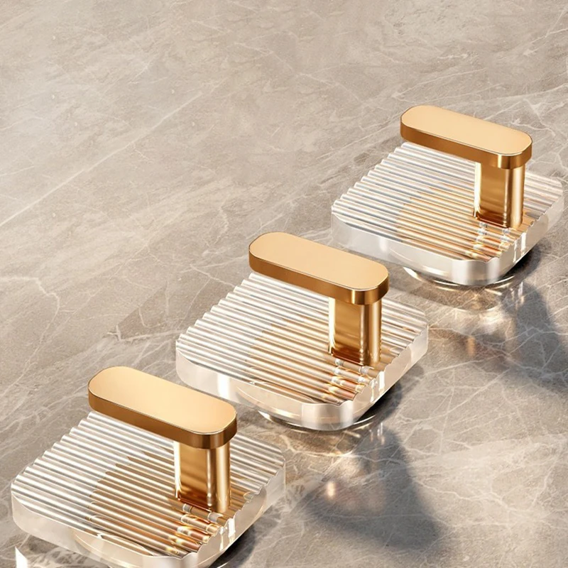 Acrylic Tranparent Multifunction Wall Hook Key Cloth Organizer Hanger Bathroom Robe Towel Rack Kitchen Hardware Hooks