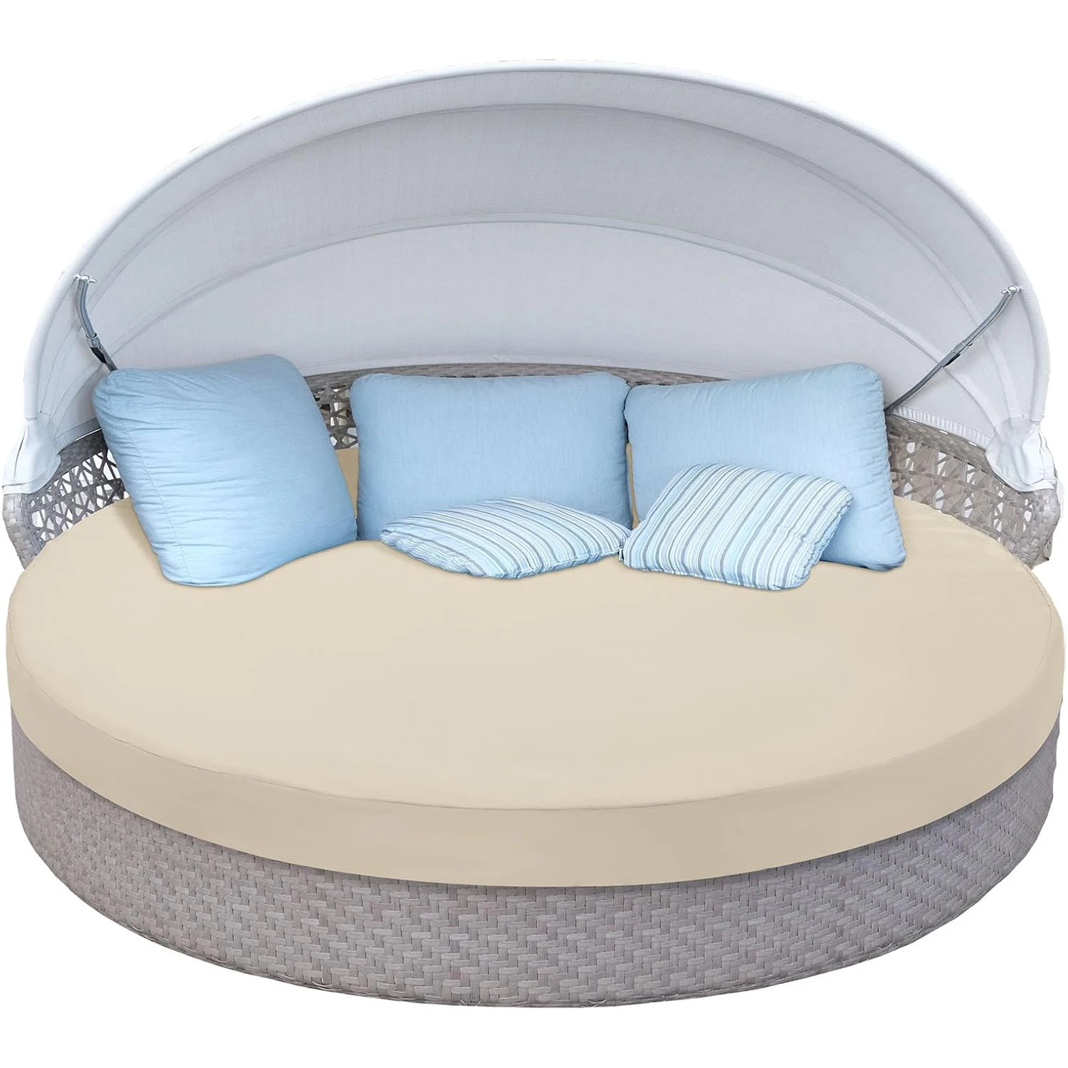 

Circle Shape Online Order White Foldable Spring Circle Mattress Full Size for Round Bed
