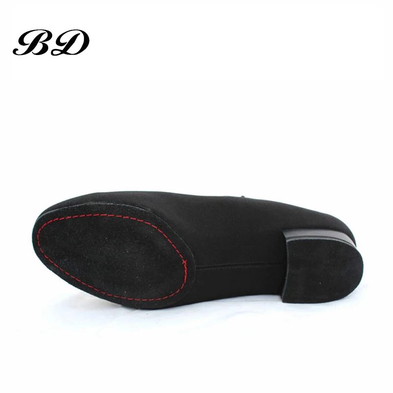 TOP Dance Shoes Latin Shoe Modern Men Cowhide Two-point Sole Oxford Cloth Grid Pattern Authentic Sock Bag BDDANCE309 Breathable