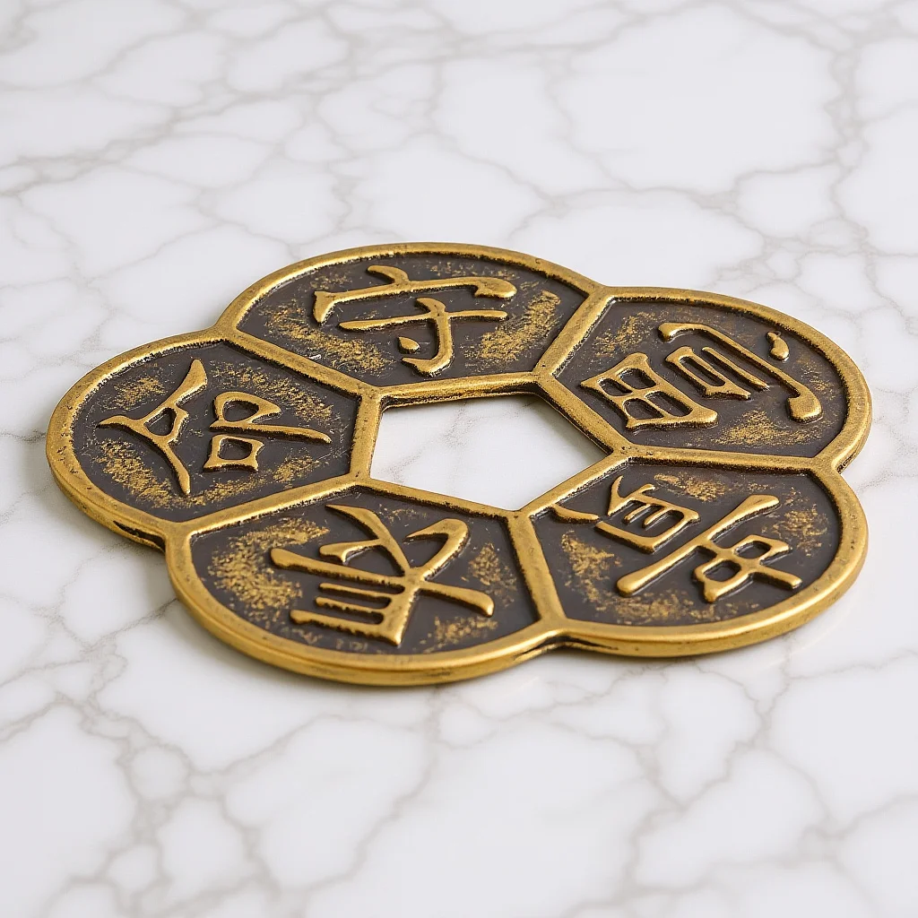 عملة العرافة الصينية عملة نحاسية محظوظة لعرض المجموعة مصنوعة يدويًا متعددة الوظائف عملات زخرفية حرفية #1