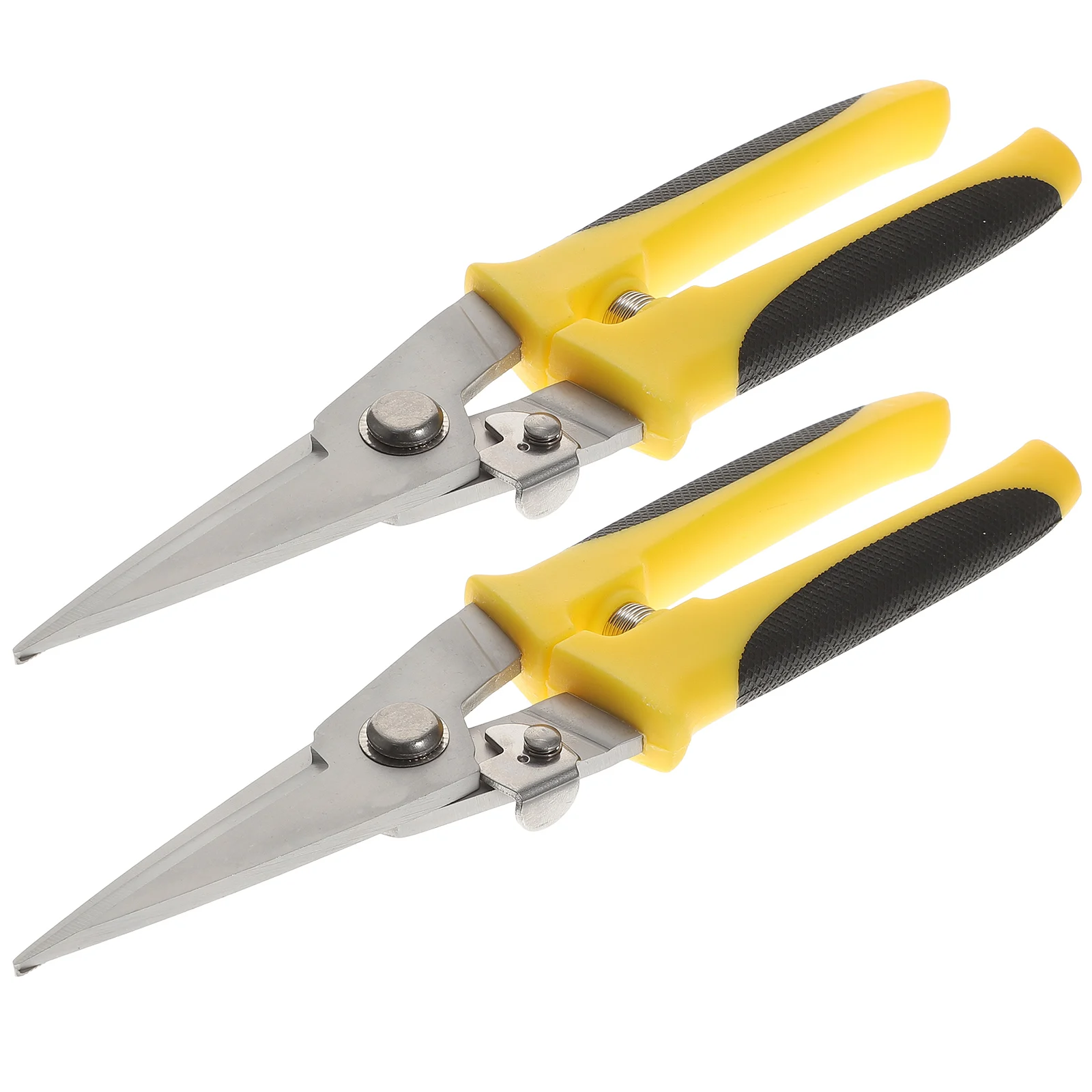 

2Pcs Electronic Stainless Steel Tin Sheet Metal Shear Snips Aviation Snips for Sheet Cutting Wire Heavy Duty Tool