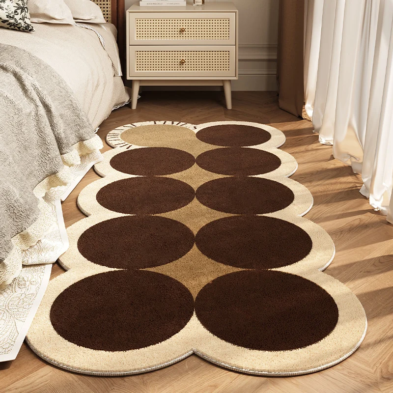 Modern Bedroom Bedside Irregular Plush Carpet Abstract Lattice Living Room Decoration Carpets Home Cloakroom Lounge Washable Rug