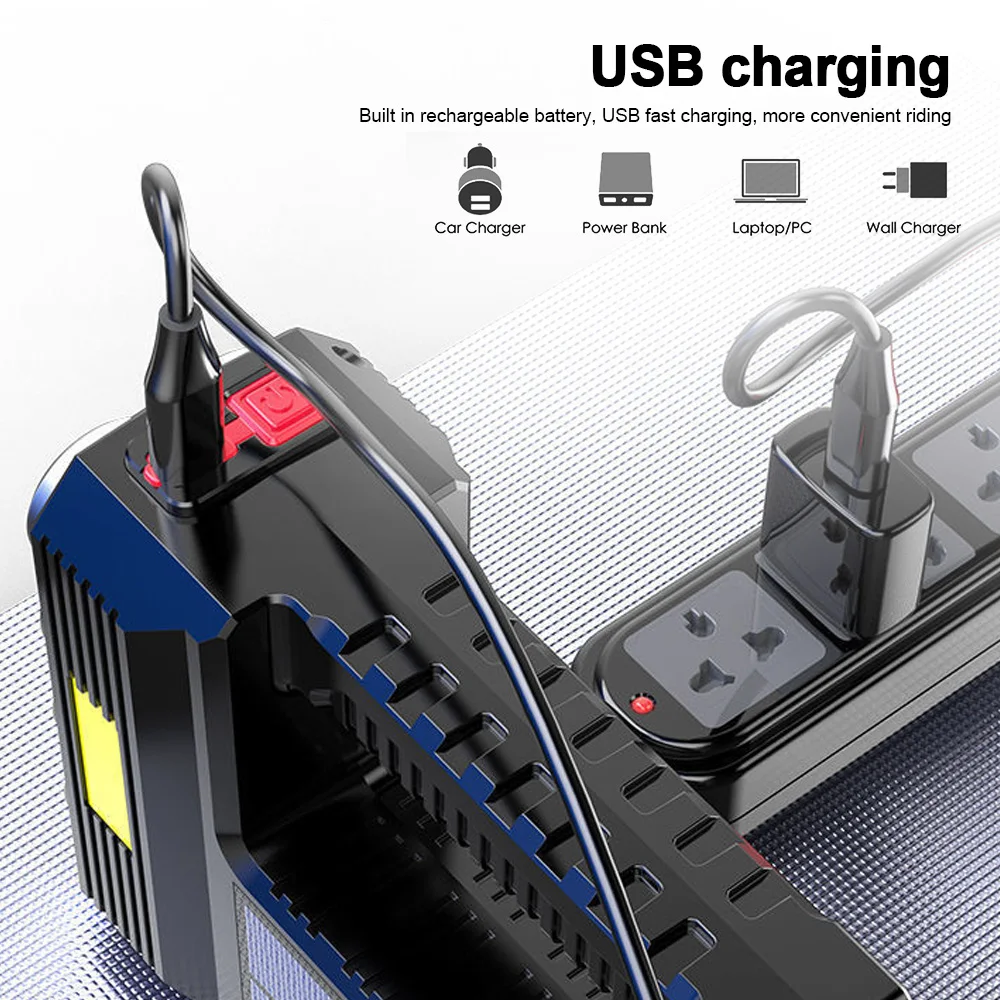 High Power Led Flashlights Solar Dynamo Lantern Rechargeable Torch Powerful Ultra Bright Outdoor Fish Multi-function Searchlight