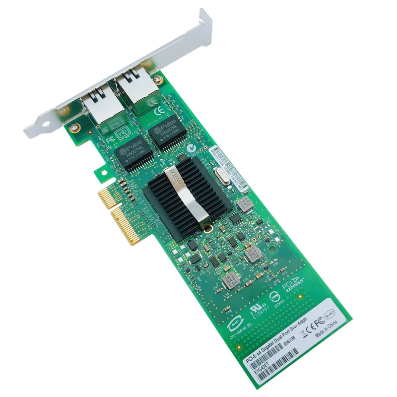 NEW PCI Express Network Card Dual Port PCIE X4 Gigabit Ethernet 10/100/1000Mbps LAN Adapter Controller Wired 82576 EB/GB E1G42ET