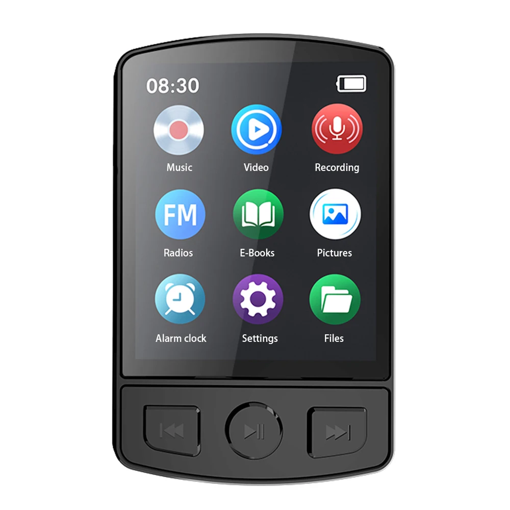 MP3 プレーヤー Bluetooth 音楽ステレオスピーカーミニ MP4 ビデオ再生 LED スクリーン FM ラジオ録音ウォークマン用