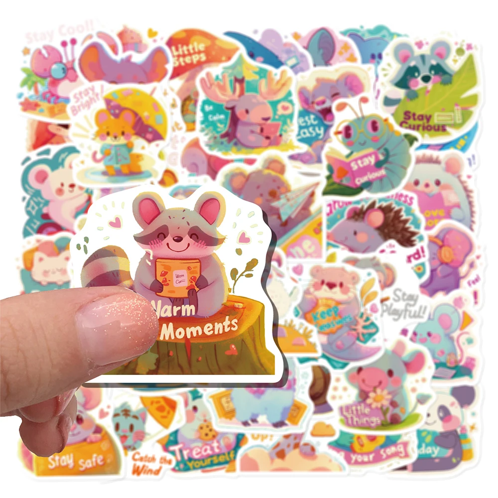 

10/30/50pcs Cute Cartoon Animal Graffiti Stickers Aesthetic Kid Decals Toys DIY Stationery Suitcase Phone Funny Sticker for Gift