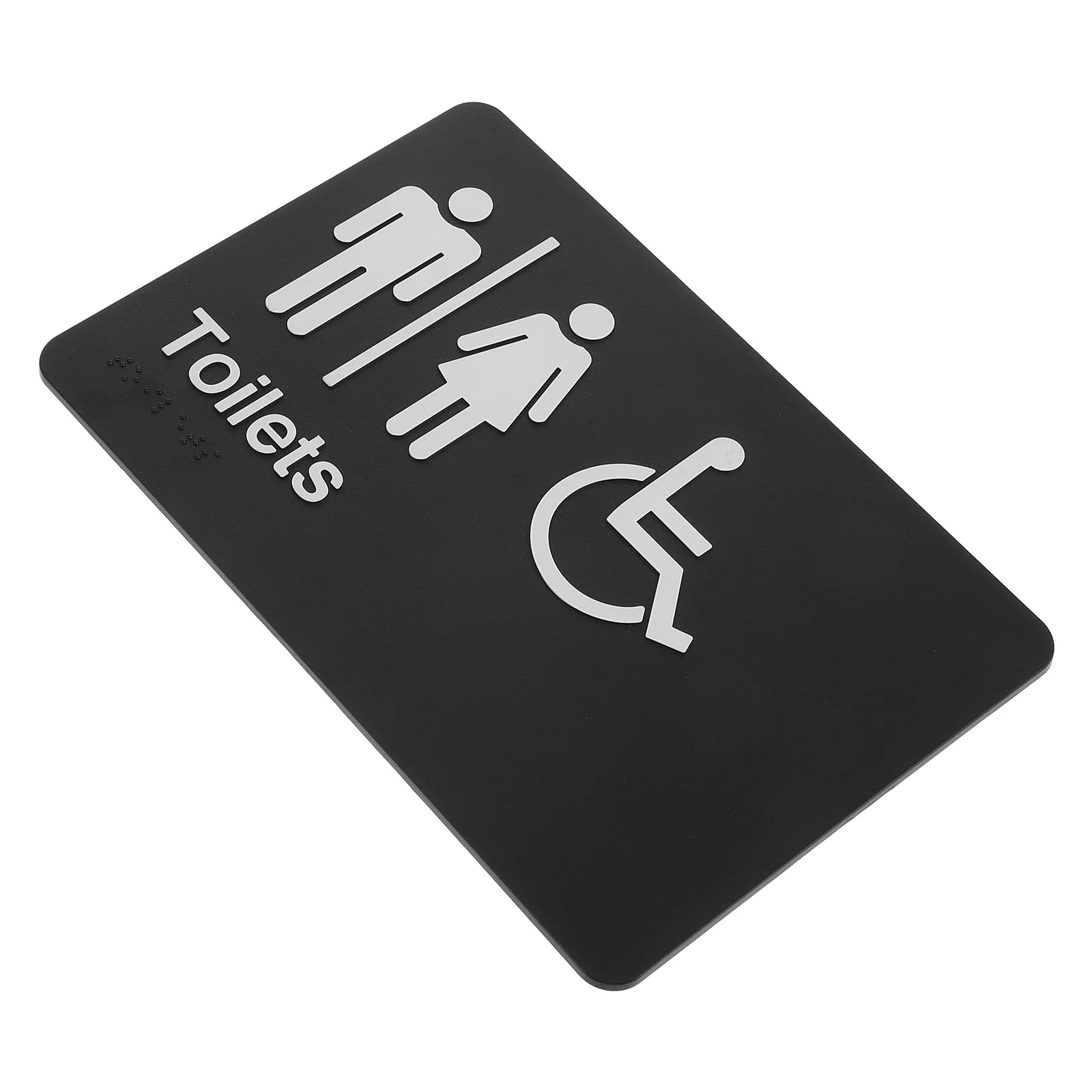プラスチック製のトイレ標識 点字トイレ標識 明るい色 明確な文字 シンプルなデザイン さまざまな公共の場に適しています
