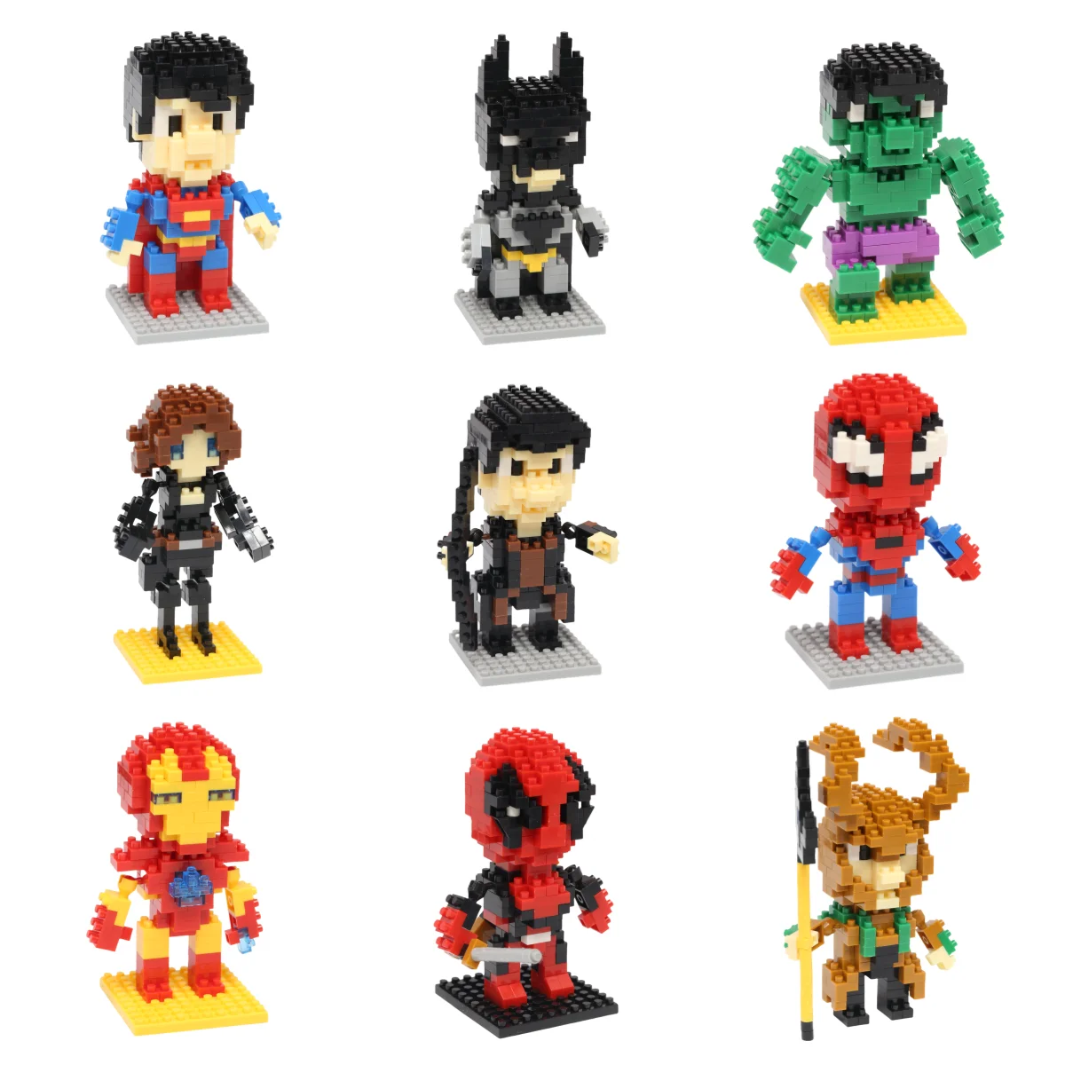 Marvel Building Blocks Avengers Micro Diamond Small Particles Assembled Building Blocks Iron Man Spider Toy DIY Building Block