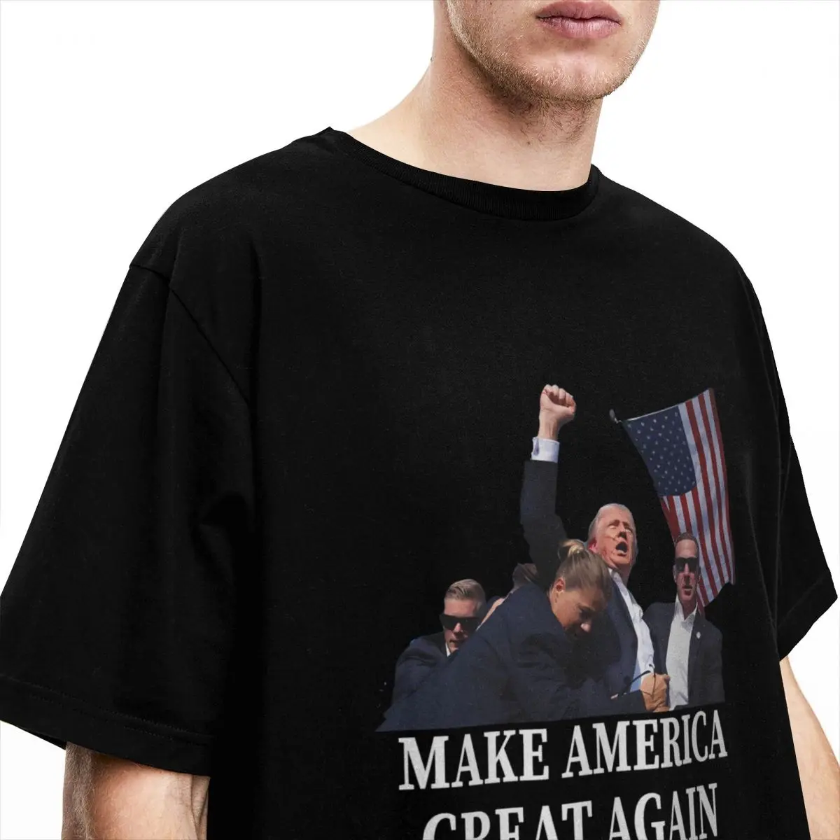 Trump Under Attack T-Shirt Make America Great Again Hippie T-Shirts Short Sleeve Streetwear Tops Summer Cotton Oversized Tees