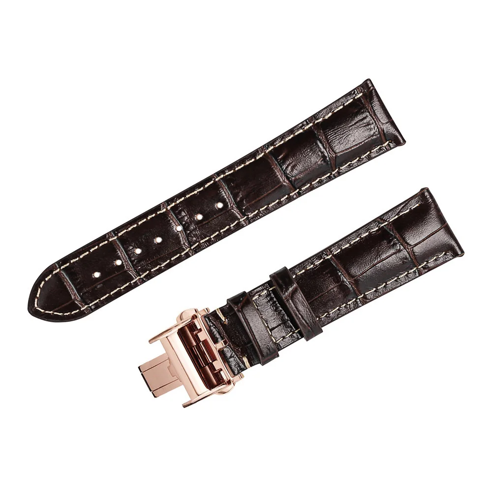 Genuine Leather Watch Band for Longines MASTER COLLECTION Cow Leather Wrist Band Belt 20mm 21mm Silver bow buckle