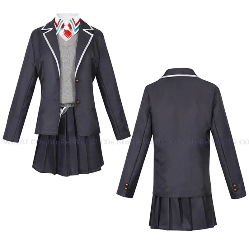 Anime Virtual YouTuber Kenmochi Toya Cosplay Costume NIJISANJI VTuber Female School Uniforms Skirt Wig Woman Sexy Carnival Suit