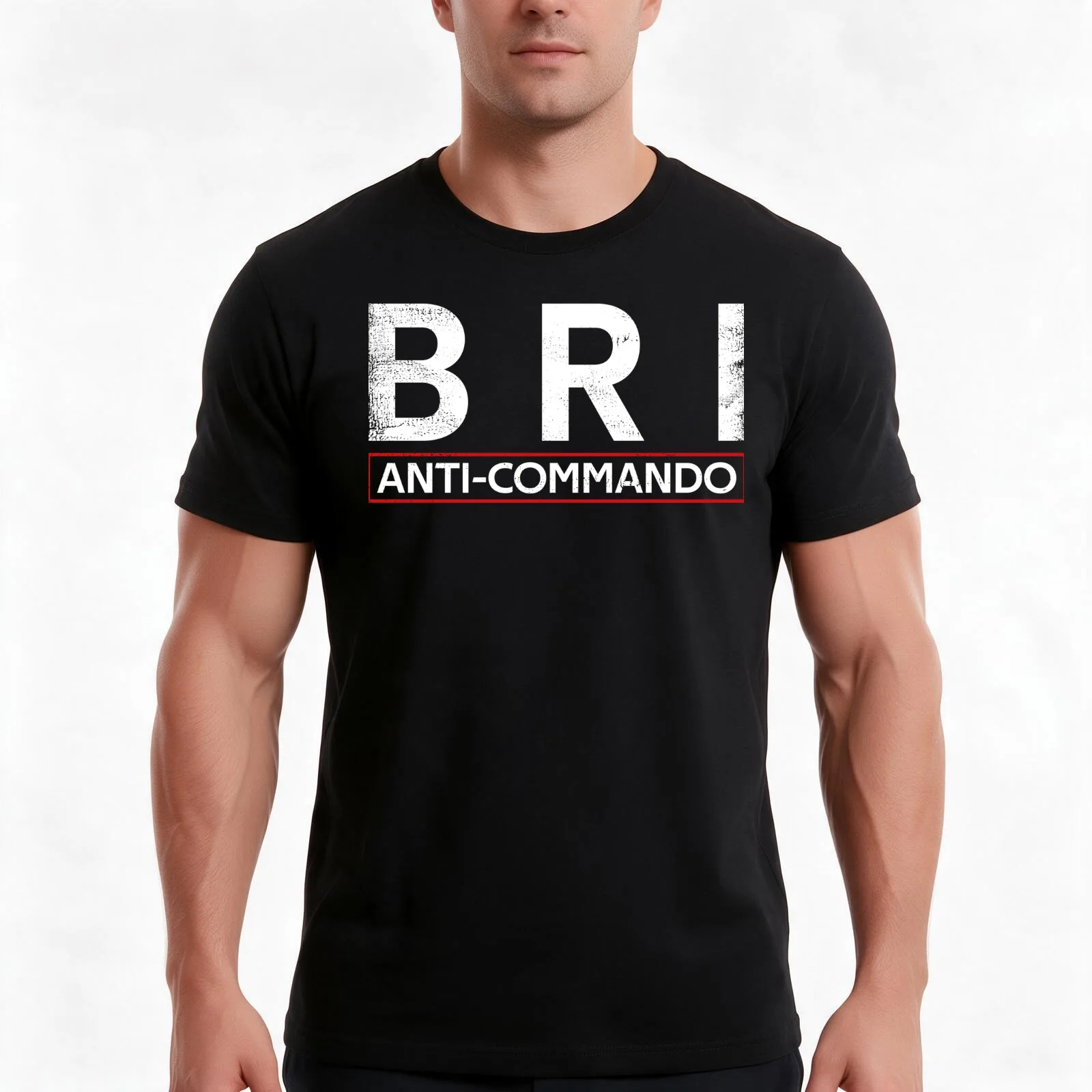 BRI BAC Research and Intervention Brigade T-Shirt Summer Casual Cotton Tee Oversized Streetwear Tops Vintage Graphic Print