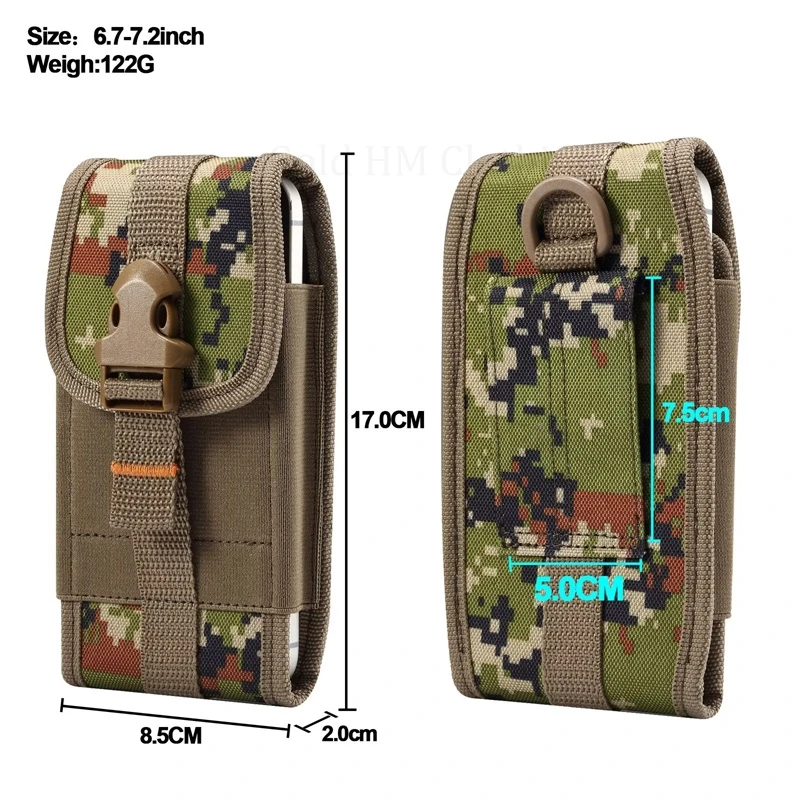 

Phone Pouch For Samsung S25 Edge S24 Ultra Tactical Case Camouflage ID Card Waist Bag For Galaxy S25 Ultra S23 S22 S21 S20 Plus