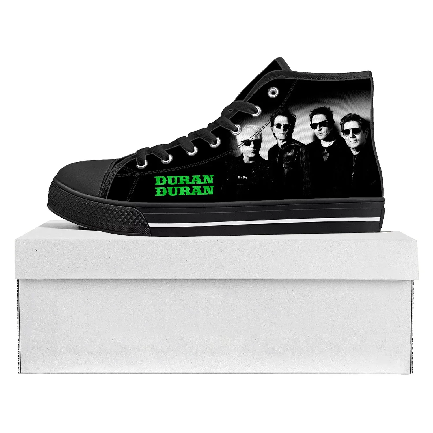 Dance Rock Band Duran Duran Fashion High Top High Quality Sneakers Mens Womens Teenager Canvas Sneaker Couple Shoes Custom Shoe