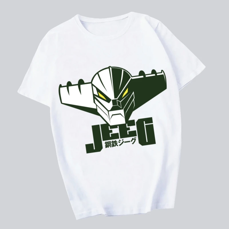 

80s Mecha Anime Kotetsu Jeeg The Avenger Steel Jeeg Robot Manga T Shirt Men Shirts Quality Summer Top Tshirts Short T-Shirt