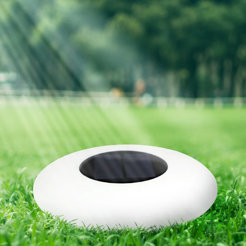 Solar lawn light RGB luminous flying saucer light outdoor waterproof garden decoration courtyard