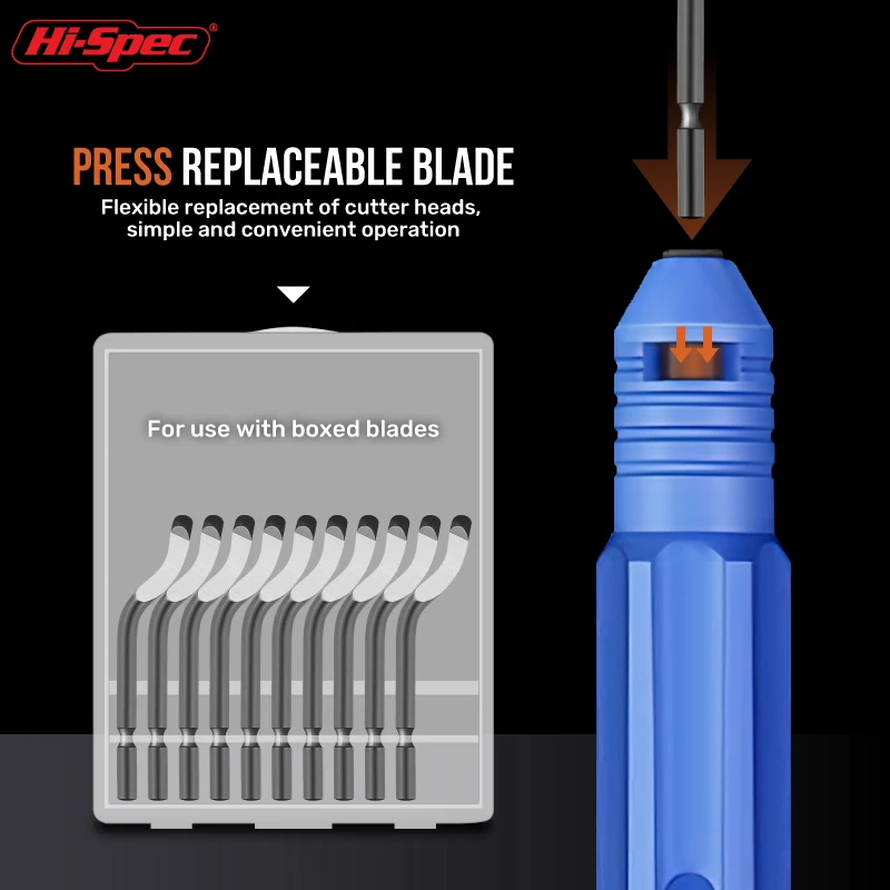 Hi-Spec-Outil d'ébavurage manuel, coupe-bord de lame, poignée de coupe, couteau de coupe de bavure, outils de coupe de bricolage, 2 pièces