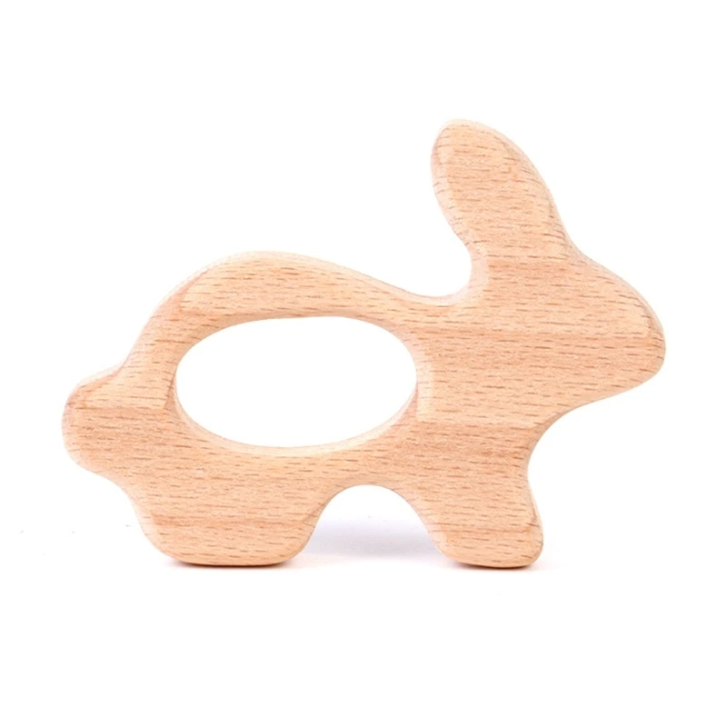 Beech Rattle Teether Animal Teething Toy for Newborn Toddler Stroller Crib Accessories Baby Soother Toy