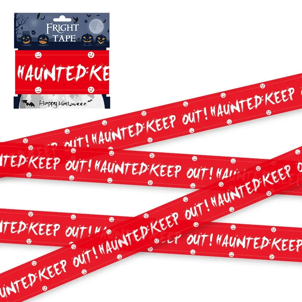 

Halloween Decoration Props Window Props Warning Line Halloween Warning Strip Ghost Festival Horror Atmosphere Warning Line