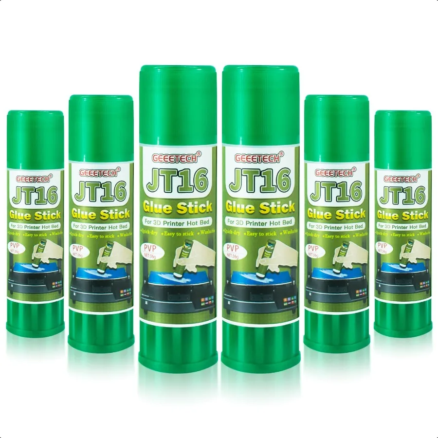 

3D Printer Glue Sticks 6 Pieces for Glass PEI Sheet Aluminum Build Plate Solid Adhesive for PETG PLA TPU ABS Filament 1.27oz6 W