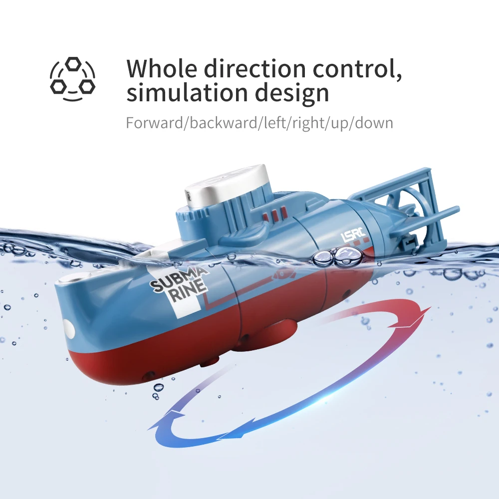 Children Remote Control Submarine Diving Fish Tank Toy Mini Military Model Infrared Transmission Remote Control Boat Gift Boy - view 2