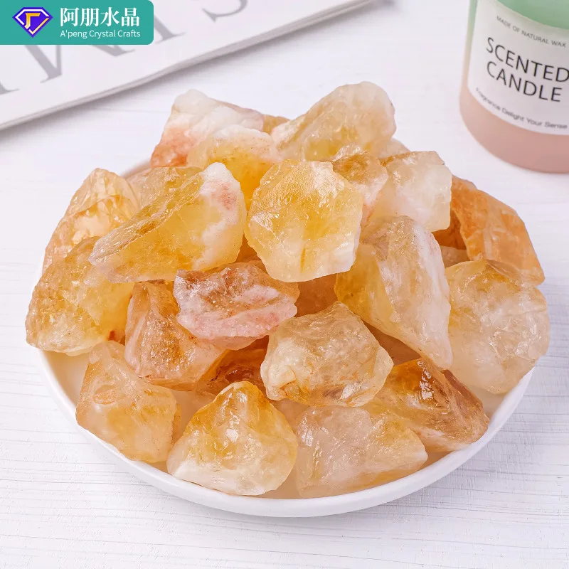 100g Natural Brazilian Citrine Rough Stone. Large-particle Crushed Stone Aromatherapy Stones, Diffuser Stones, Bonsai Decoration