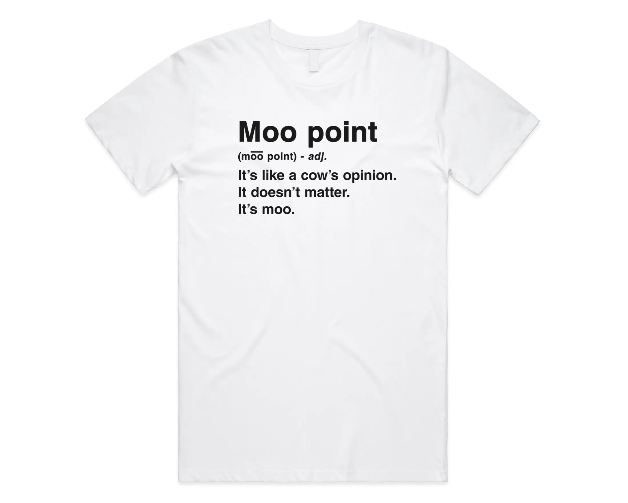 Moo Point Definition Friends T Shirt Top Joey Tribbiani Retro 90'S Vintage Meme Funny