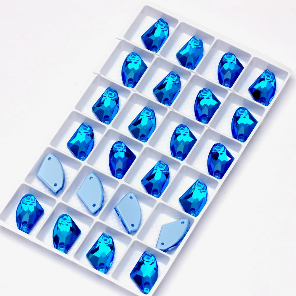 Neonfarbene K9-Glassteine mit galaktischen Kanten und Facettenschliff, flache Rückseite, Strasssteine zur Dekoration von Hochzeitskleidern, aufnähbare Kristalle – Detail 18