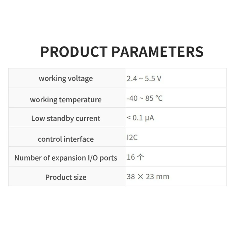 وحدة توسيع AW9523B MCU IO لـ Raspberry Pi 4B/3B/STM32/Arduino I2C لوحة توسيع IO بمنفذ IO ذات 16 قناة