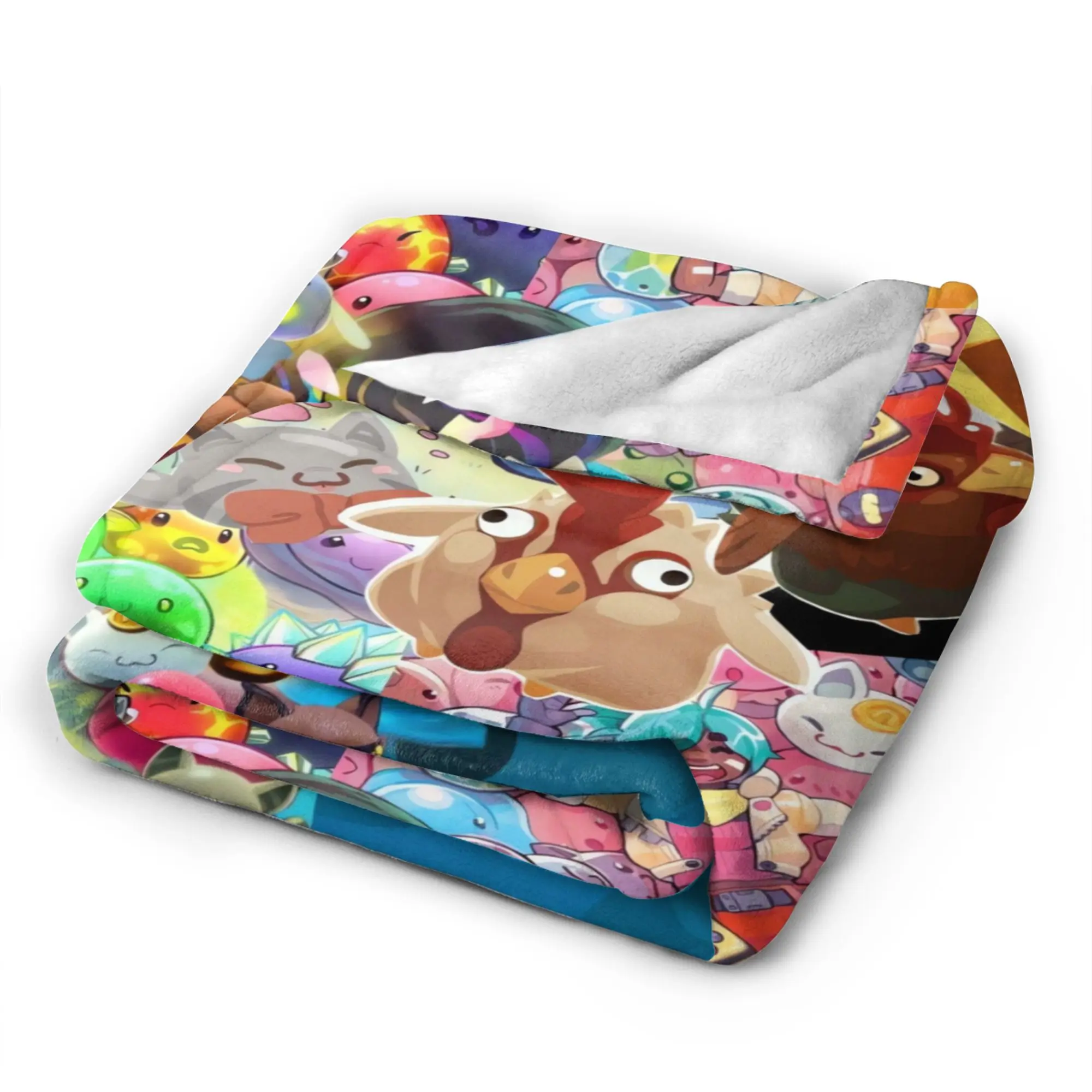 Fresh Scenic Slime Rancher Warm Soft Blanket  Kids Plush Throw Blanket Funny Home Decor Flannel Bedspread Sofa Bed Cover