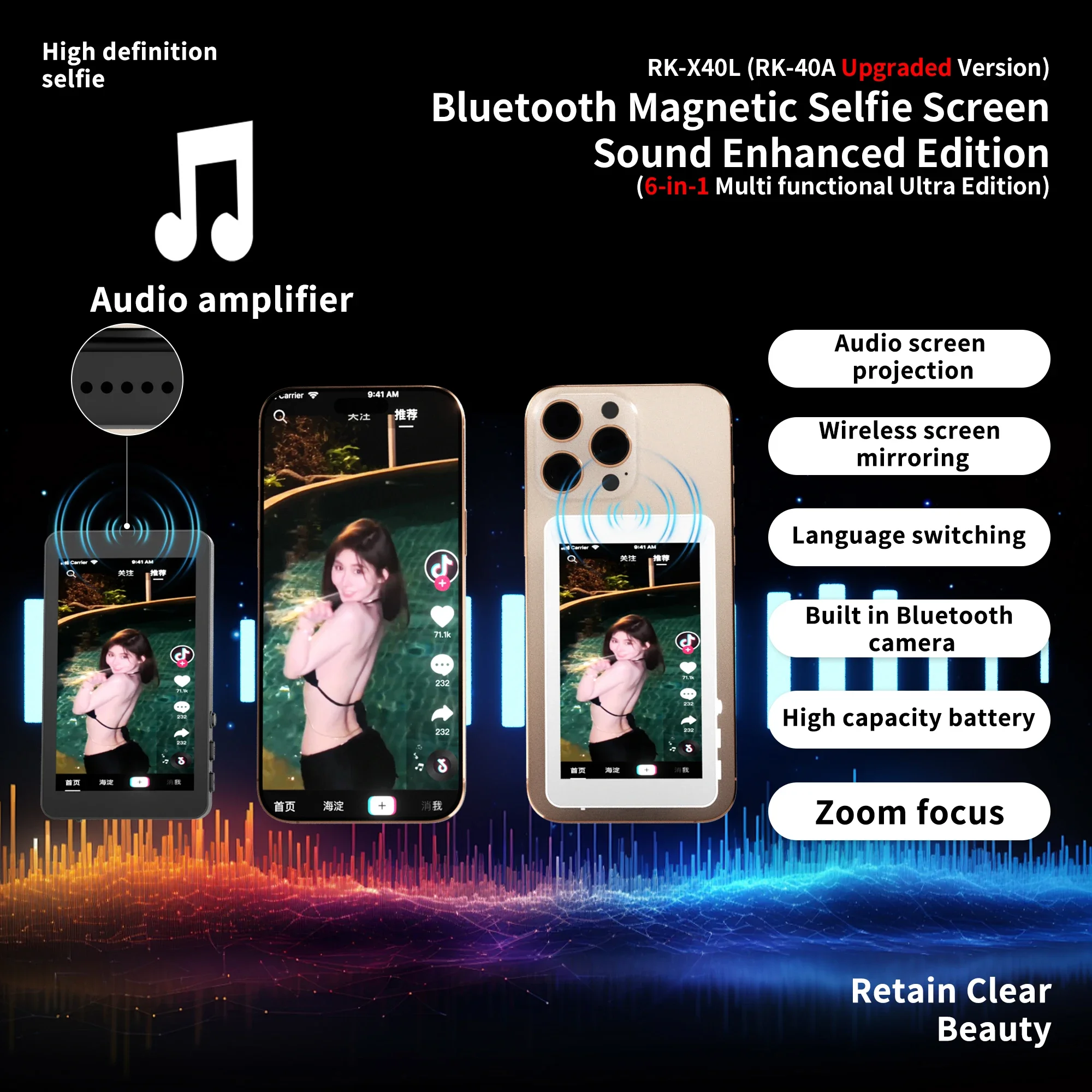 High-Definition Projection  Experience crystal-clear self-shooting with our high-definition projection device image 5