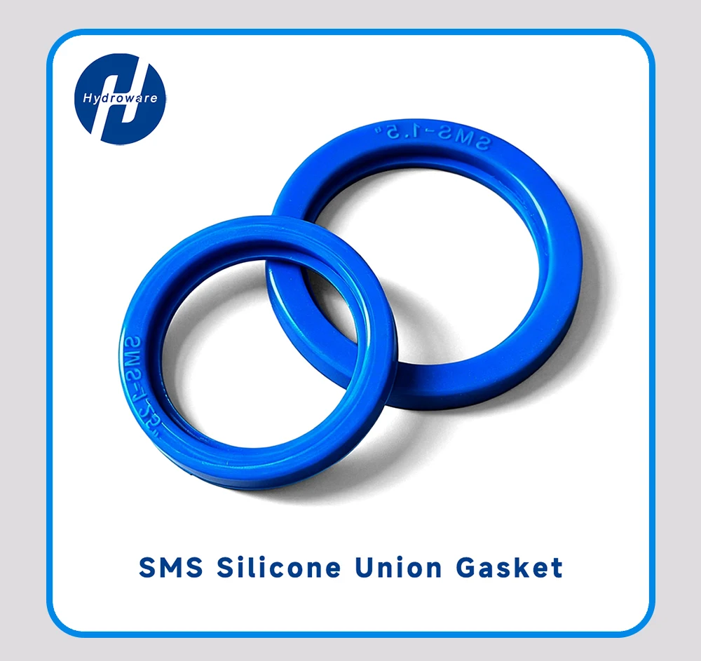 Lebensmittelechte Blaue Silikon-SMS-Verbindungsdichtung Sanitär 19 25 32 38 51 63 76 89 102mm Hitze-, Säure- und Alkalibeständige Gewinderohrdichtung – Detail 4