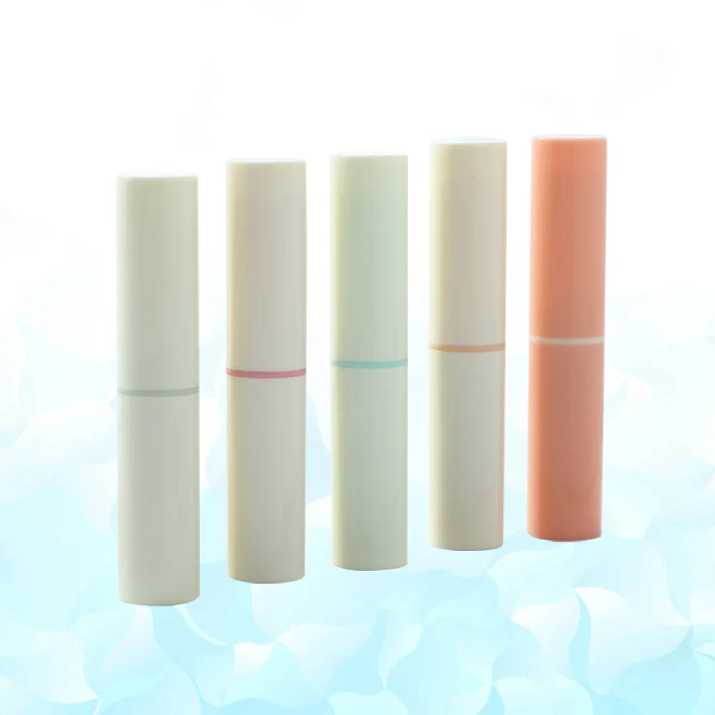5Pcs 4G Lip Balm Tubes Natural Caps Empty Plastic Containers for DIY Lip Gloss Handmade Craft Storage Dispenser Smooth Wheel