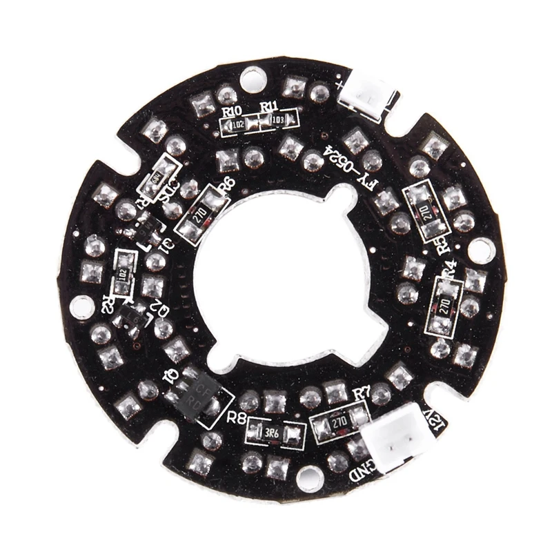 2X CCTV Camera 10Mil 90 Degree Red 5Mm 24 LED Bulb IR Infrared Lamp Board