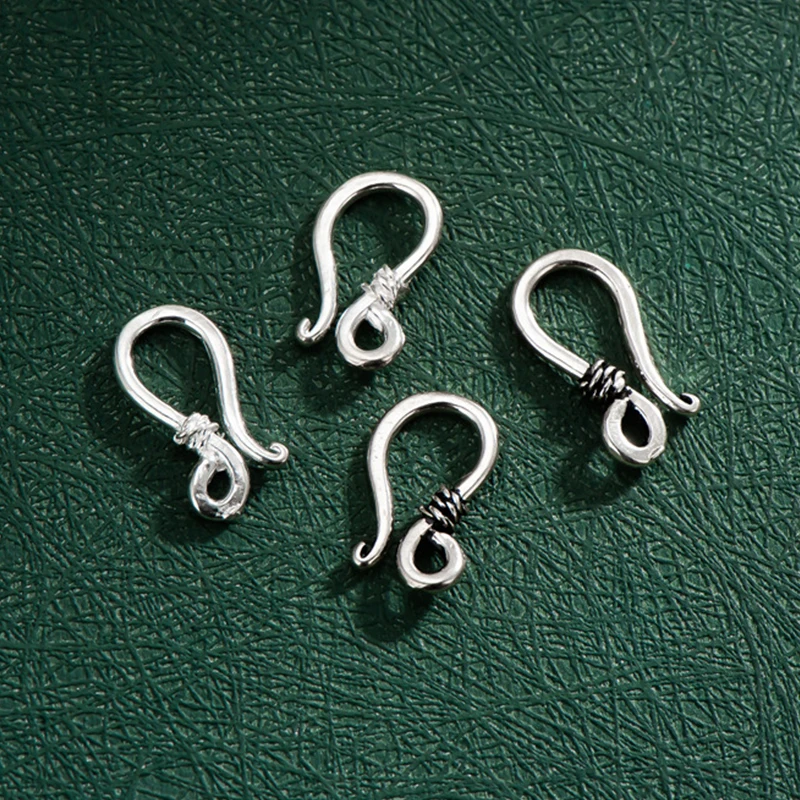 100% 925 Sterling Silver S Clasp Hooks For Bracelets Connection High Quality Handmade Clasps Accessories DIY Fine Jewelry Making