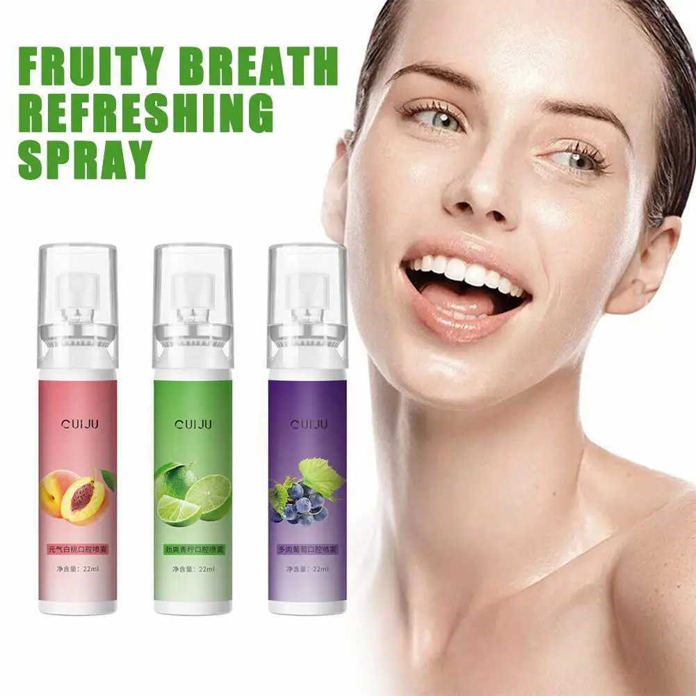 

Breath Freshener Spray Lemon Grape Mint Flavor Artifact Female Kissing Cleaning Male Spray Mouth Portable Breath Spray K5B2