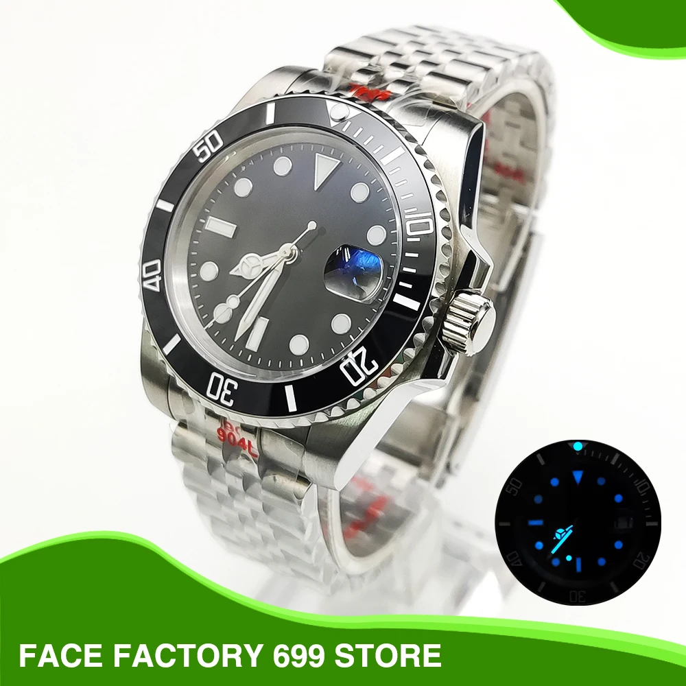 

40mm Automatic Mechanical Watch Fashion Celebrity Men's Watch Using Japan NH35 Movement Sapphire Glass Black Gradient Dial
