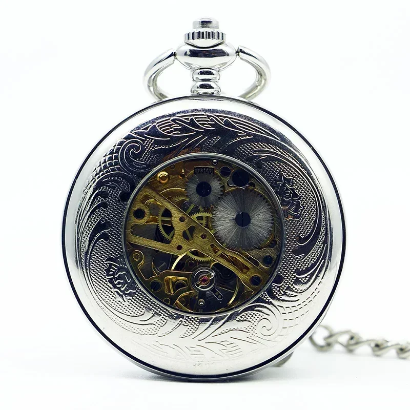 Men's Mechanical Pocket Watch Antique Retro Necklace Pendant Clock Hand Wind Watch Gift PJX1235