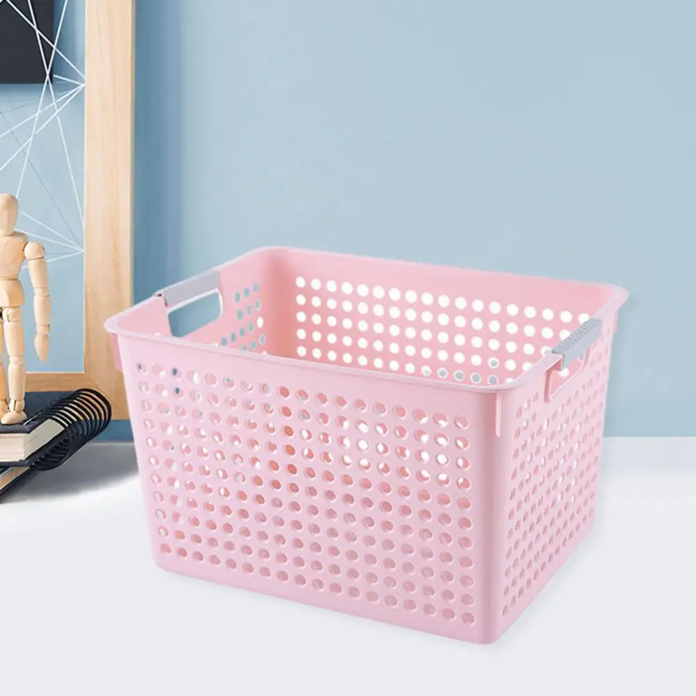 Ventilated Storage Basket Versatile Hollow Design Storage Basket for Clothes Food Space-saving Organizer for Home Use Bathroom