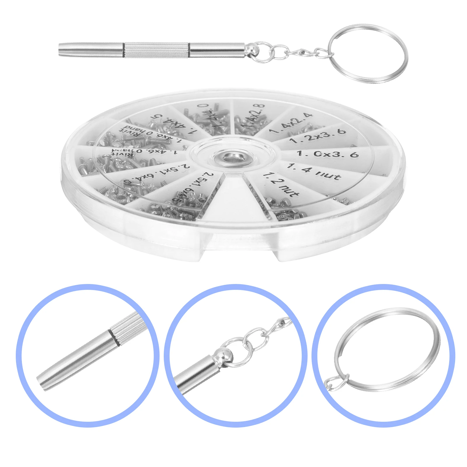 

Stainless Steel Repair Screws Sunglasses Eyeglasses Tiny Screwdriver Durable Lightweight Glasses Watch Cellphone Clock