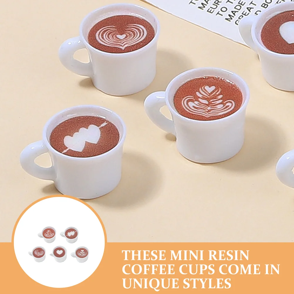 20 Stück Mini-Kaffeetasse, Becher, Miniaturhaus, Spielzeug, Charms, Puppenhaus-Dekoration für Zubehör