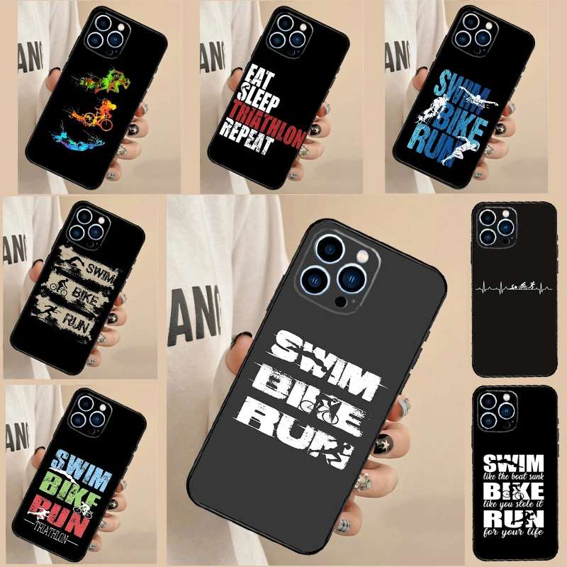 Чехол для телефона Triathlon Tri Life Swim Bike Run для Xiaomi Redmi Note 14 Pro 9 10 11 12 13 Pro 11S 12S для Redmi 14C 10C 12C 13C