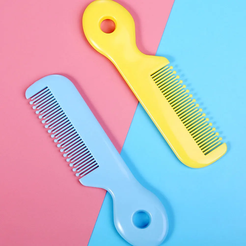 

4pcs Safety Hair Round Teeth Smooth Grip Newborn Scalp Massage For Infant Travel Use Hair Comb For Baby Newborn Comb Baby